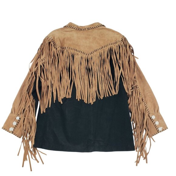 Bob Mackie Wearable Art Fringed Leather Jacket Western Size Medium Women NWOT - Picture 4 of 8